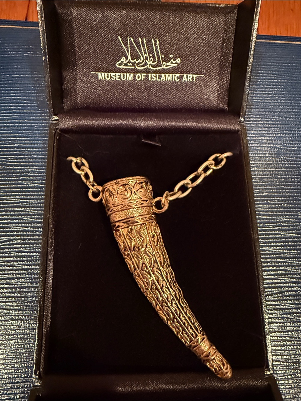 Museum of Islamic Art Gold-Tone Horn Pendant Necklace